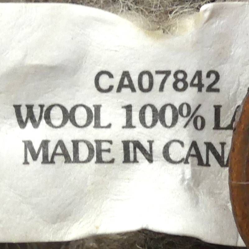 即決★カナダ製 MARK★メンズ XXXL カウチンセーター マーク 茶 ウール トナカイ ベージュ メープルボタン ニット セーター カーディガン_画像6