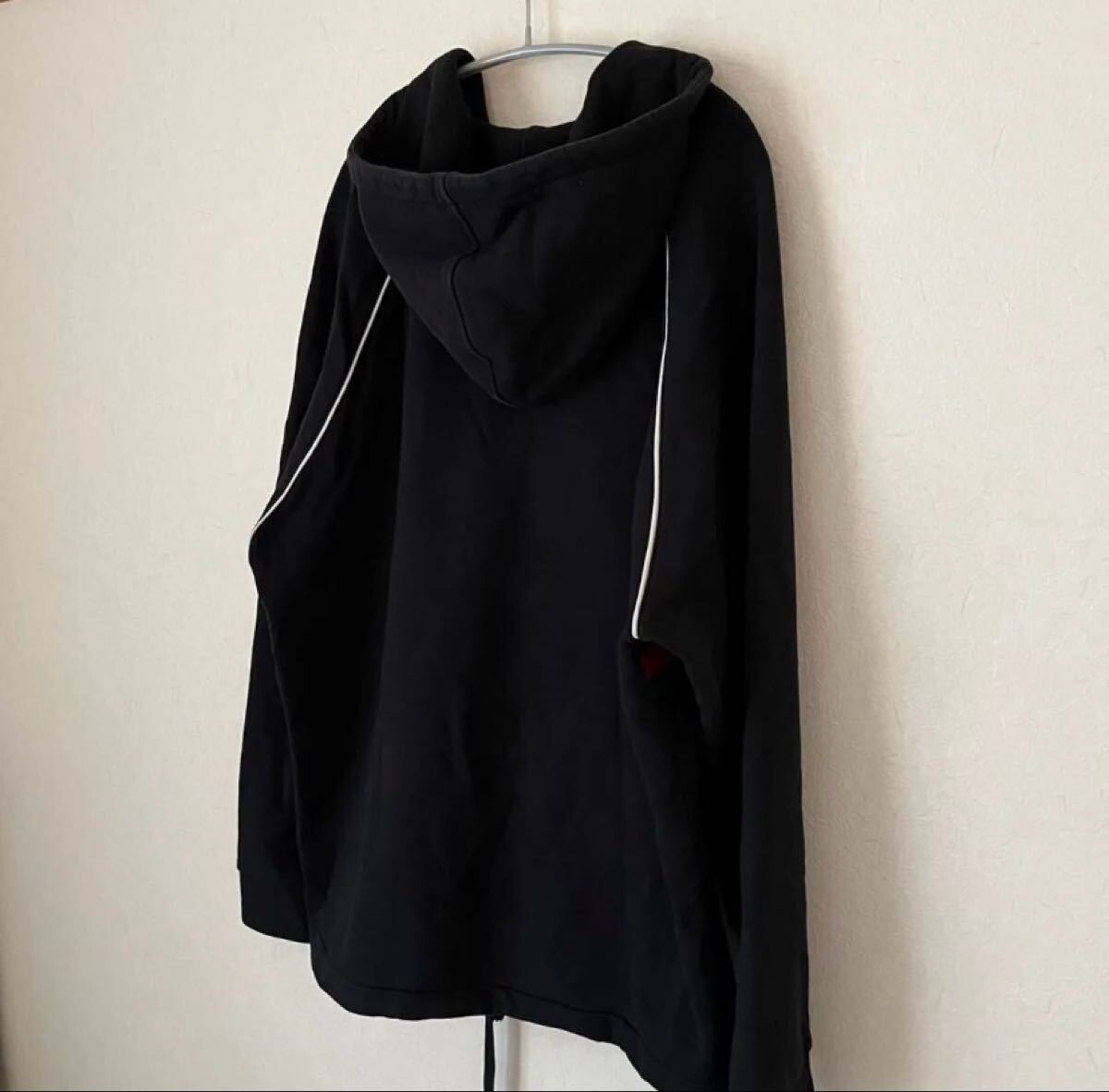 人気モデル　グッチ　GUCCI パーカー　ハーフジップ　シェリーライン　Lサイズ　メンズ　オーバーサイズ　ブラック黒　ワッペンロゴ　大_画像7