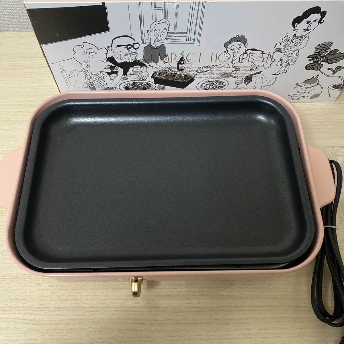 BRUNO ブルーノ コンパクトホットプレート　BOE021 50/60hz セラミックコート鍋　中古/美品_画像6