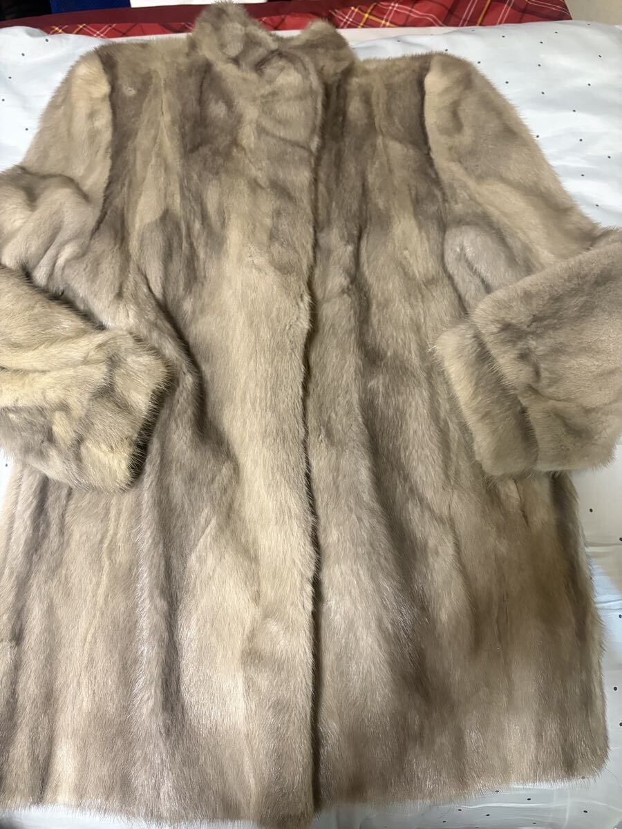☆☆リアルミンクのコート.15.シルバーグレー系☆☆_画像1