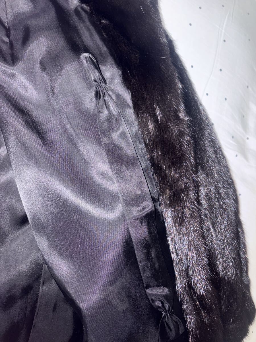 ☆☆リアルミンク毛皮のコート.F.ブラック系☆☆_画像3