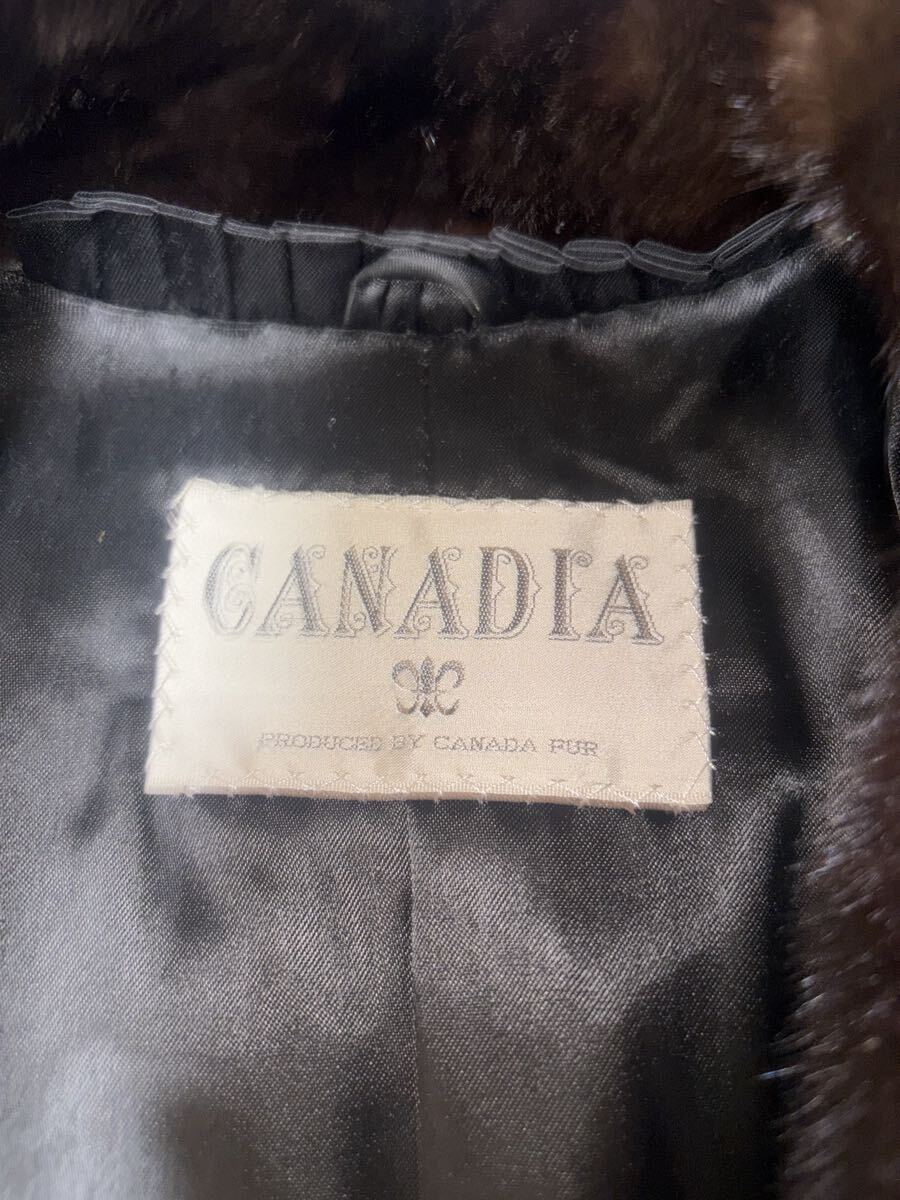 ☆☆CANADIAのリアルミンク毛皮のコート.F.ダークブラウン系☆☆_画像2