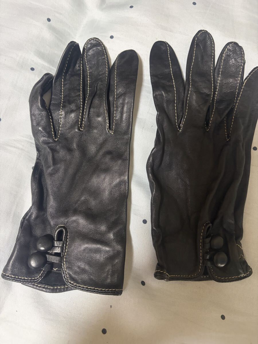 ☆☆本革カーフの手袋.ブラック☆☆_画像1