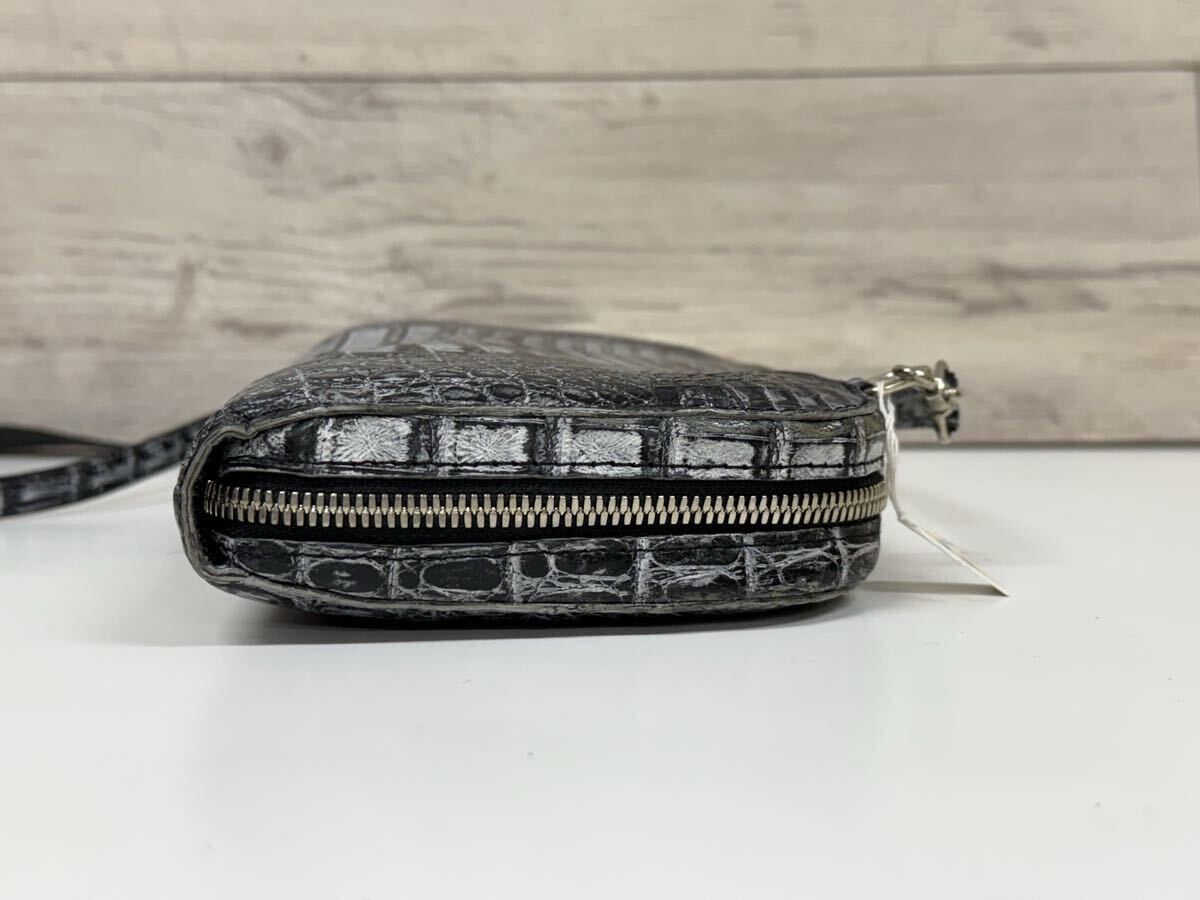 未使用 JRA 日本製 クロコダイル 本革 レザー ショルダーバッグ スマホショルダー L字ファスナー_画像5