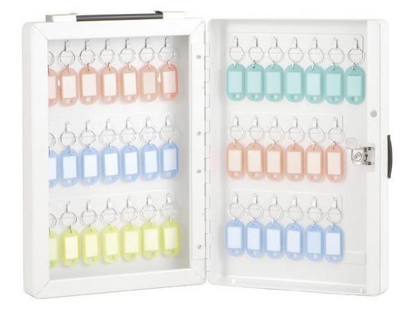 キーボックス 鍵40本収納 壁掛け 専用ホルダー付き キーケース 持ち運び 施錠可能 幅22.3× 奥行6.5× 高さ32.7cm 鍵保管庫 95213 送料無料_画像3