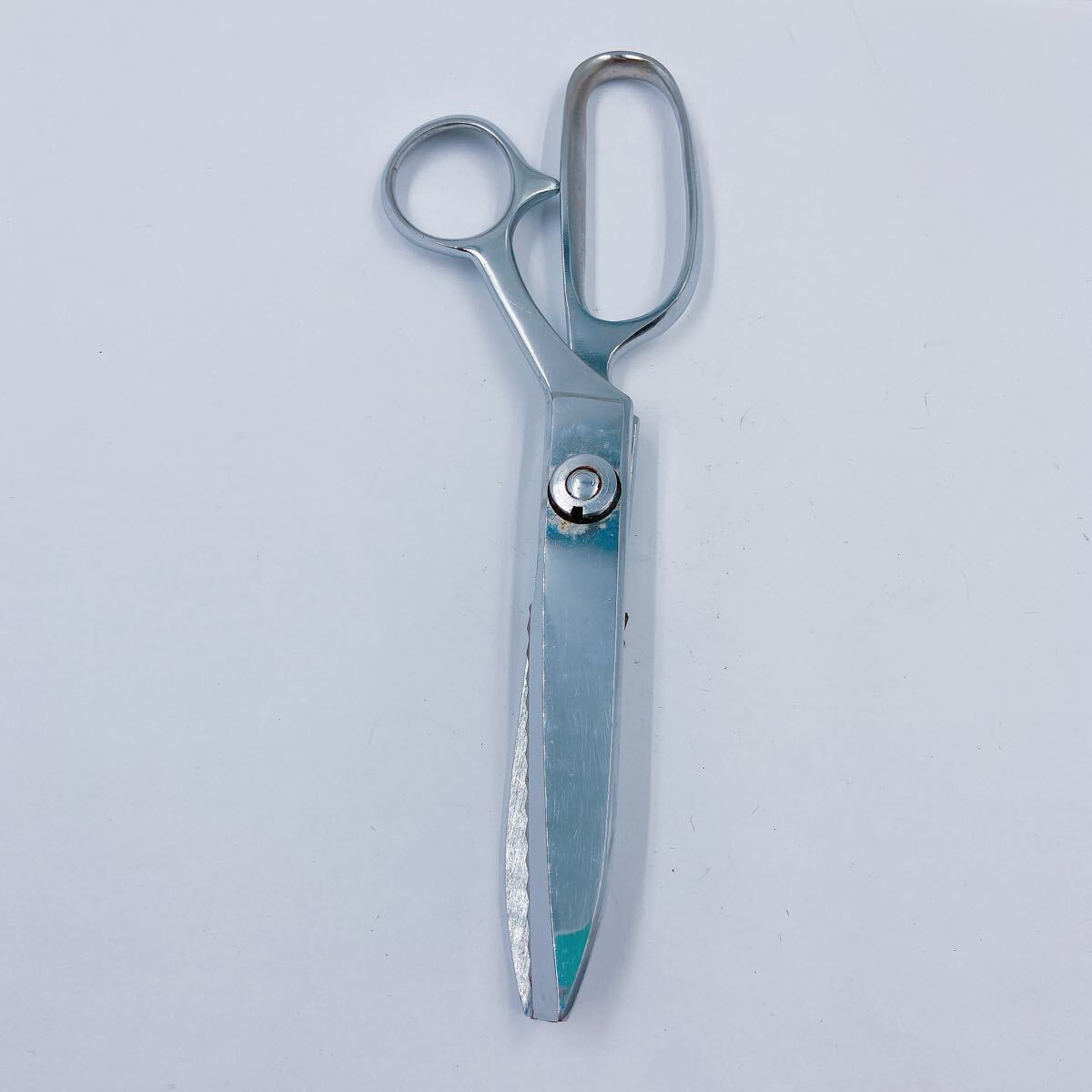 11B065 【1円〜】Y.H.S. ピンキングハサミ IRADE MARK シザー はさみ 裁縫道具 シルバー_画像3