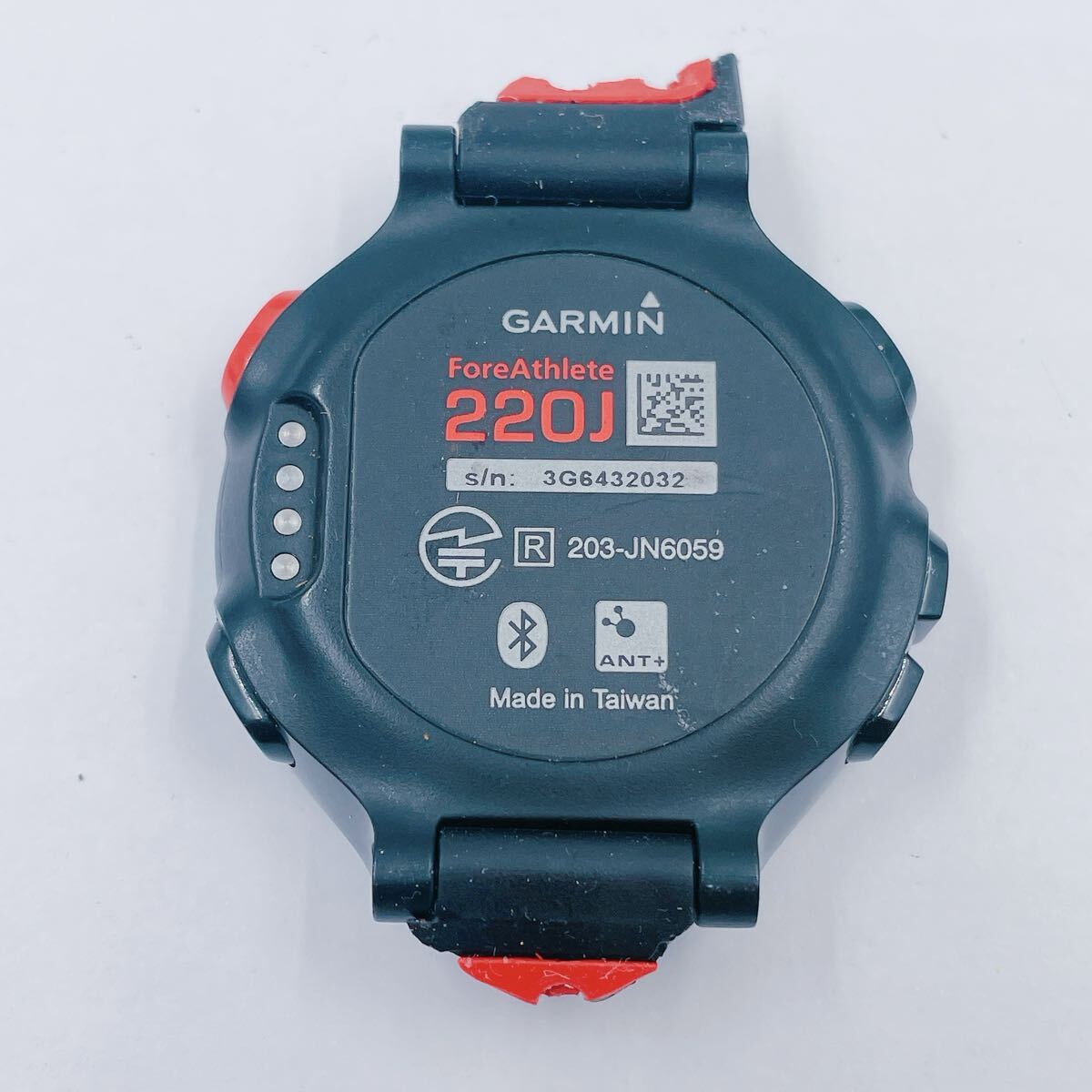 11B080 【1円〜】Garmin ガーミン 腕時計 Fore Athlete 220J 時計 服飾小物 ファッション ブラック レッド 取説付 _画像3