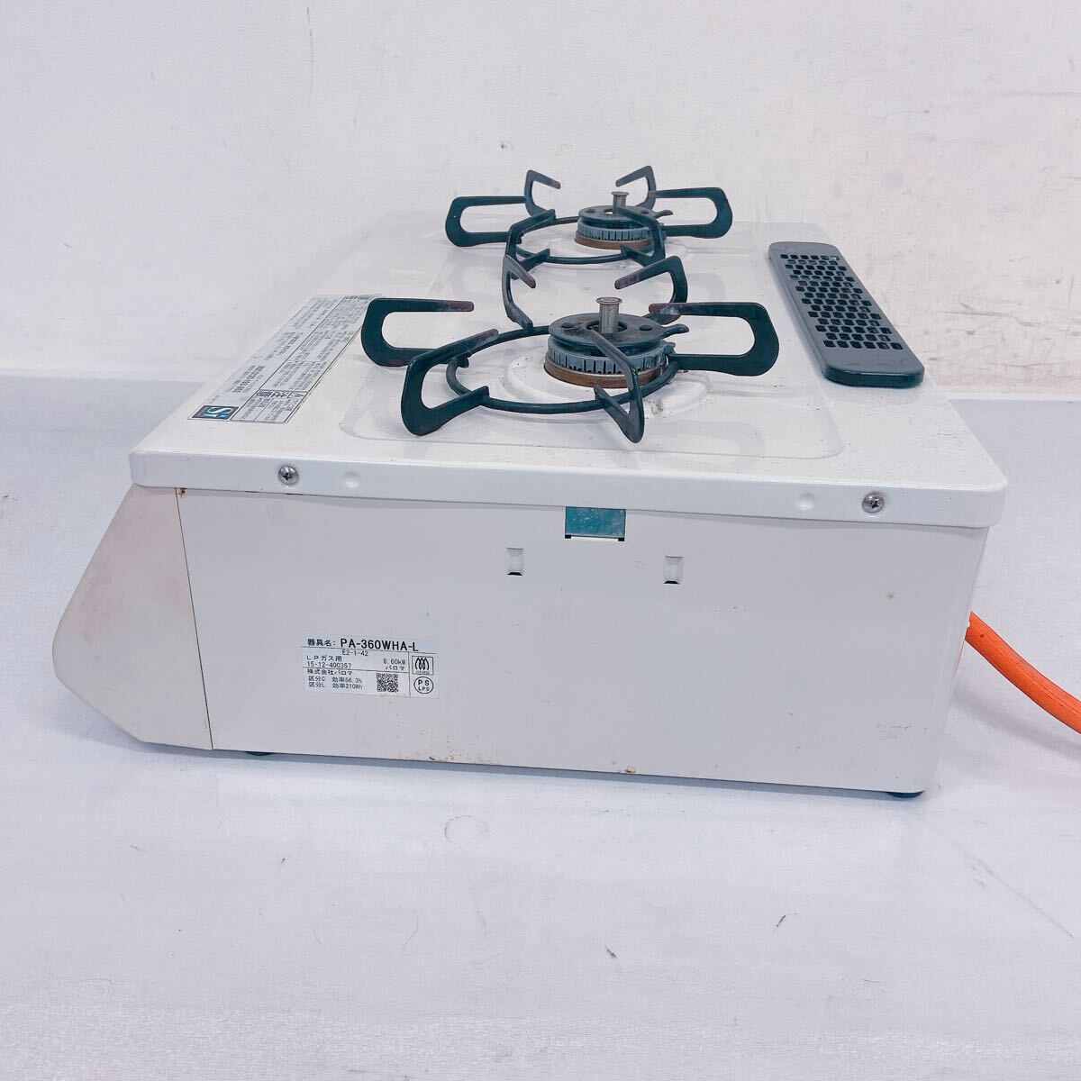 11F059 Paloma パロマ ガステーブル ガスコンロ every chef PA-360WHA-L LPガス用 家電_画像3