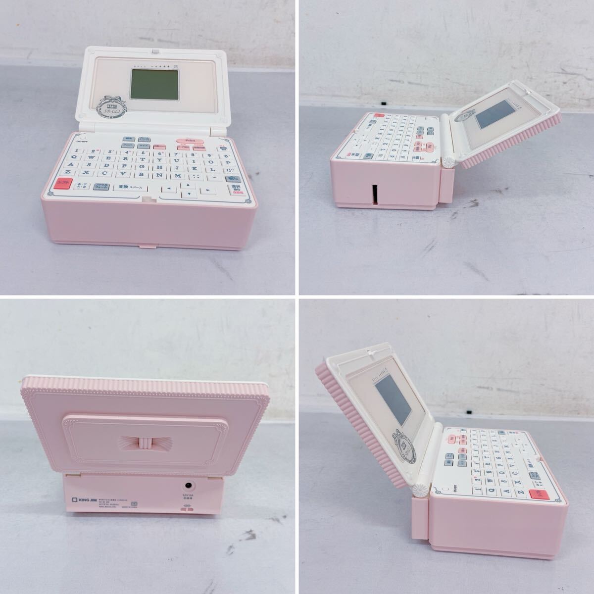 11D013 TEPRA テプラ ラベルライダー テプラプロ SR-GL1 ガーリーテプラ カートリッジ付 ピンク_画像3