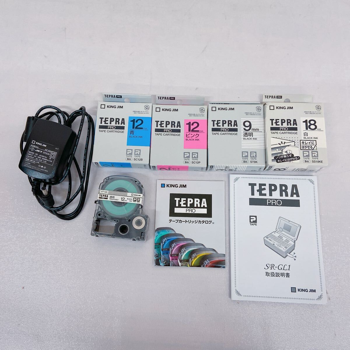 11D013 TEPRA テプラ ラベルライダー テプラプロ SR-GL1 ガーリーテプラ カートリッジ付 ピンク_画像4