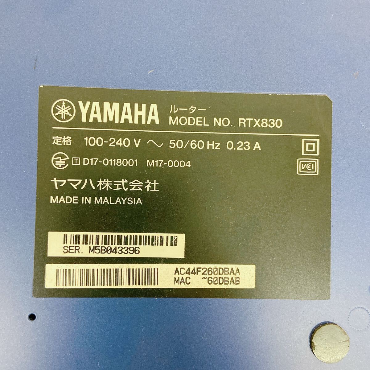 11F065 YAMAHA ヤマハ ルーター RTX830 ブルー_画像6