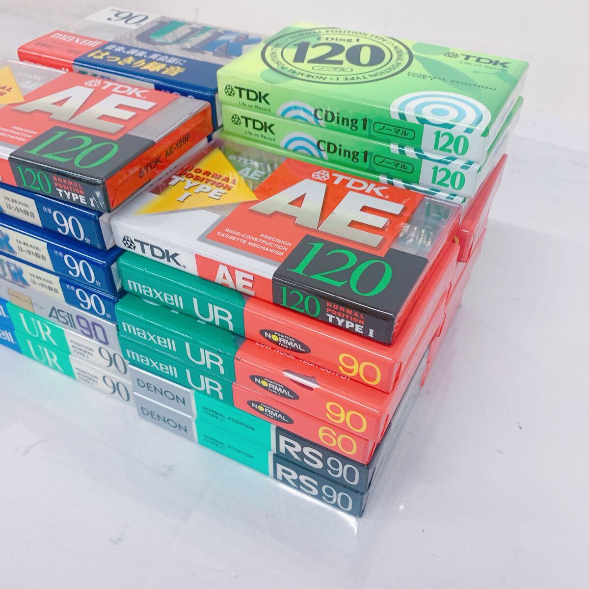 11E070 [ нераспечатанный ] обычный кассетная лента 28шт.@ суммировать кассета запись воспроизведение retro maxellmak cell DENON Denon TDK