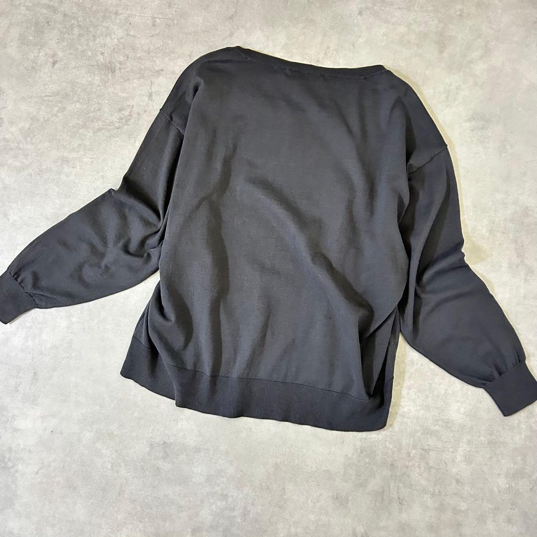 【ADAM ET ROPE】上品スモーキーブラウトップス／ゆったり38（M相当）_画像6