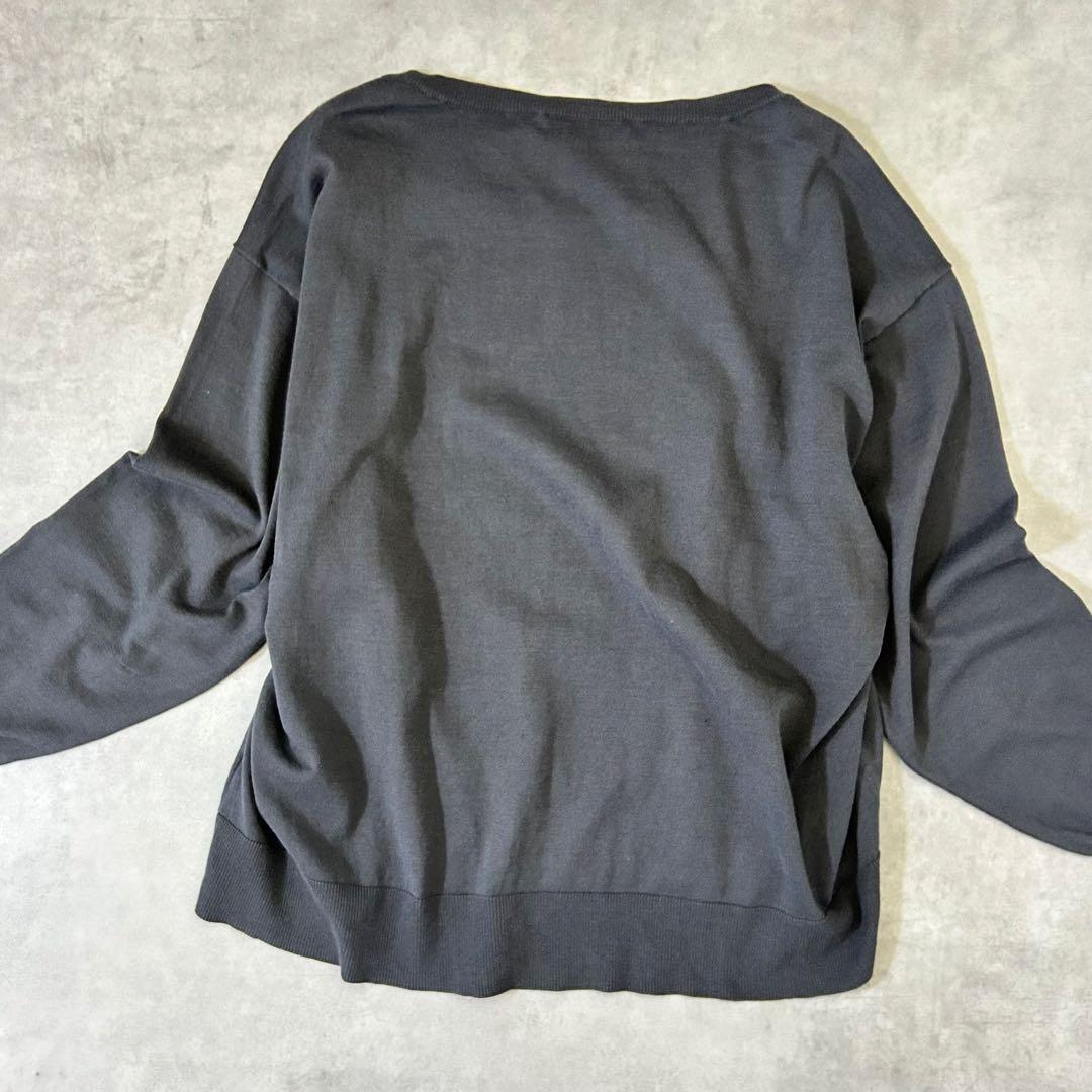 【ADAM ET ROPE】上品スモーキーブラウトップス／ゆったり38（M相当）_画像7