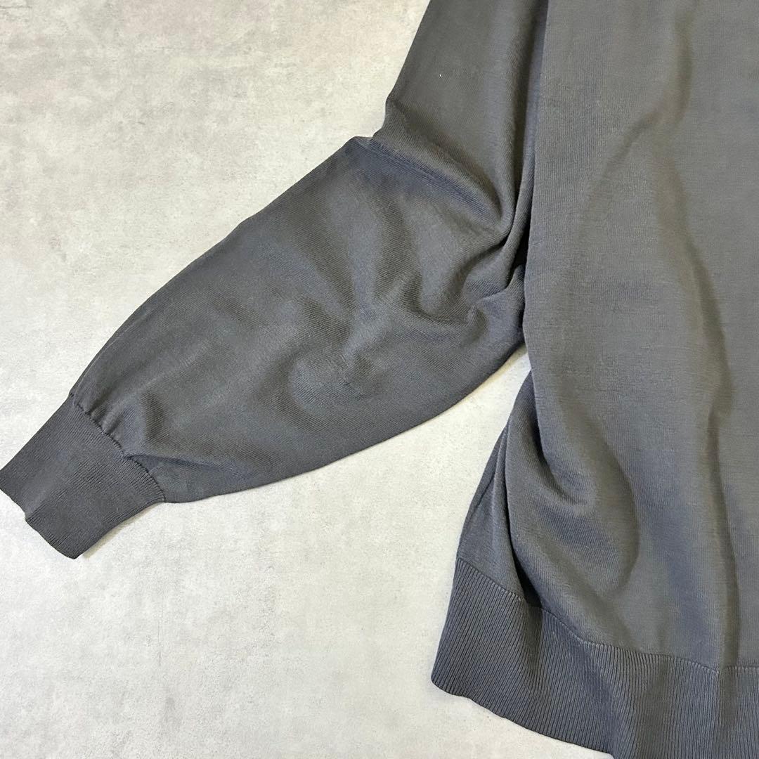 【ADAM ET ROPE】上品スモーキーブラウトップス／ゆったり38（M相当）_画像8