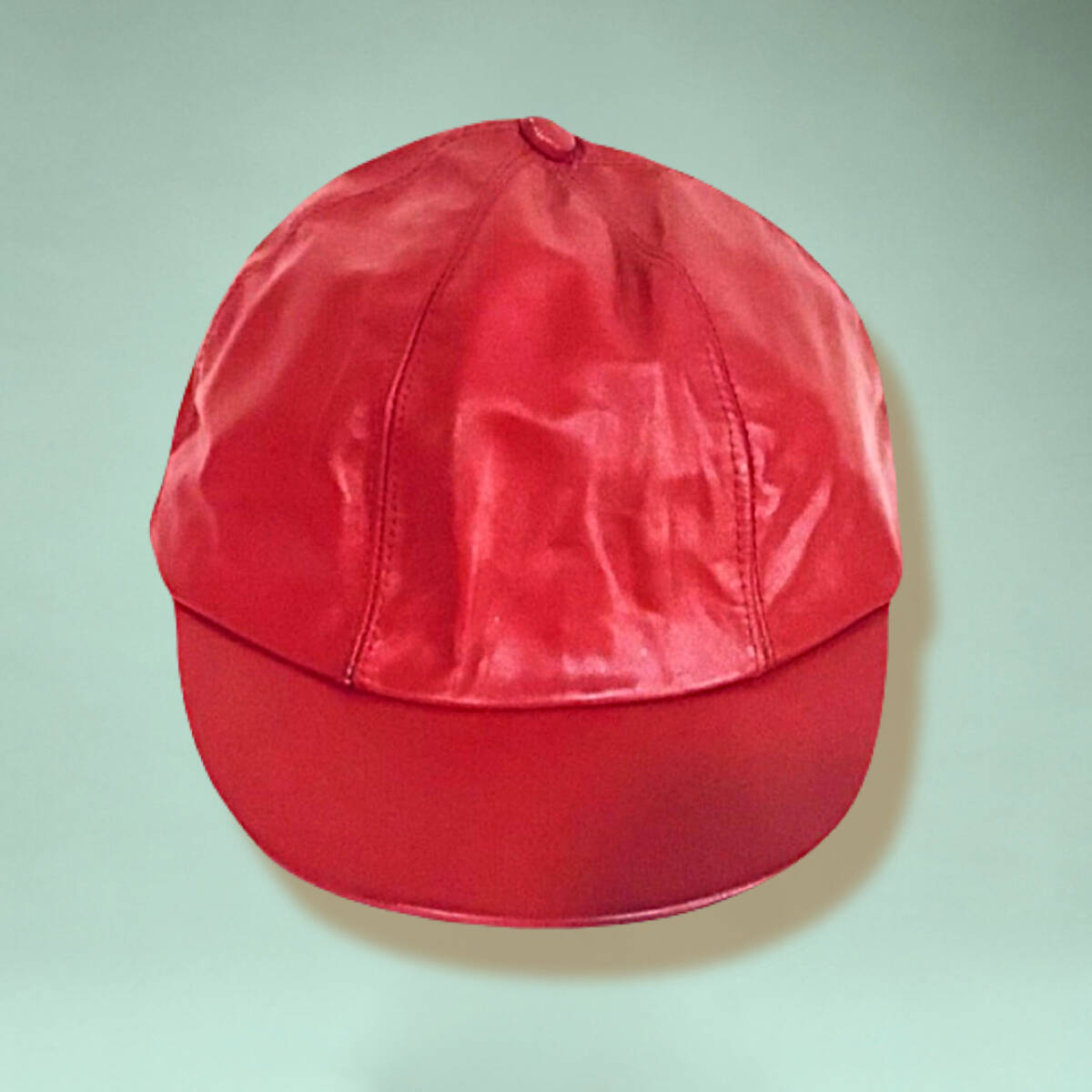 新品 B品セール ロサンゼルス 並行輸入 インポート 男女兼用 牛革 レザーキャップ 赤 ユニセックス 本革 カジュアル 帽子 大人_画像2