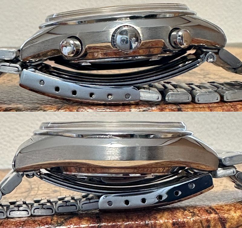 OH済★セイコー パンダ 白黒 6138-8020 クロノグラフ 日本語★ビンテージ時計 アンティーク時計 腕時計 自動巻き★スピードタイマー★1477_画像7