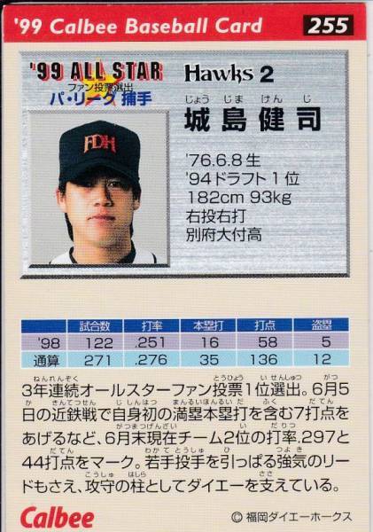 *1999 Calbee [ замок остров ..] 99 все Star Card No.255: Hawk sR