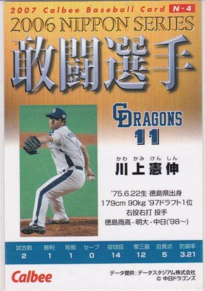 *2007 Calbee [ река сверху ..] Япония серии :.. игрок N-4: средний день 