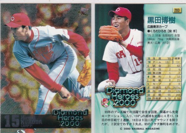 *2000BBM/DH [ чёрный рисовое поле ..] BASEBALL CARD No.203: Hiroshima R5