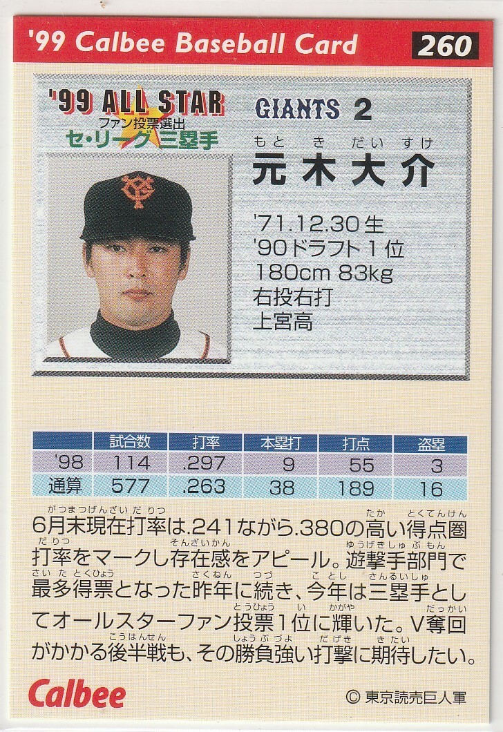 *1999 Calbee [ изначальный дерево большой .] pre версия : золотой . вдавлено sa Impala reru99 все Star No.260:. человек R