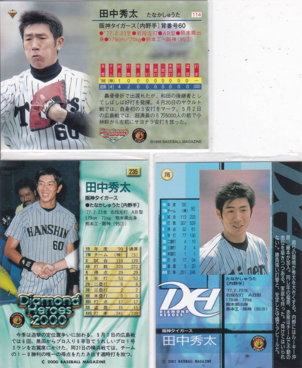 ●1999~01BBM/DH 【田中 秀太】レギュラー３種 No.114,235,116:阪神_画像2