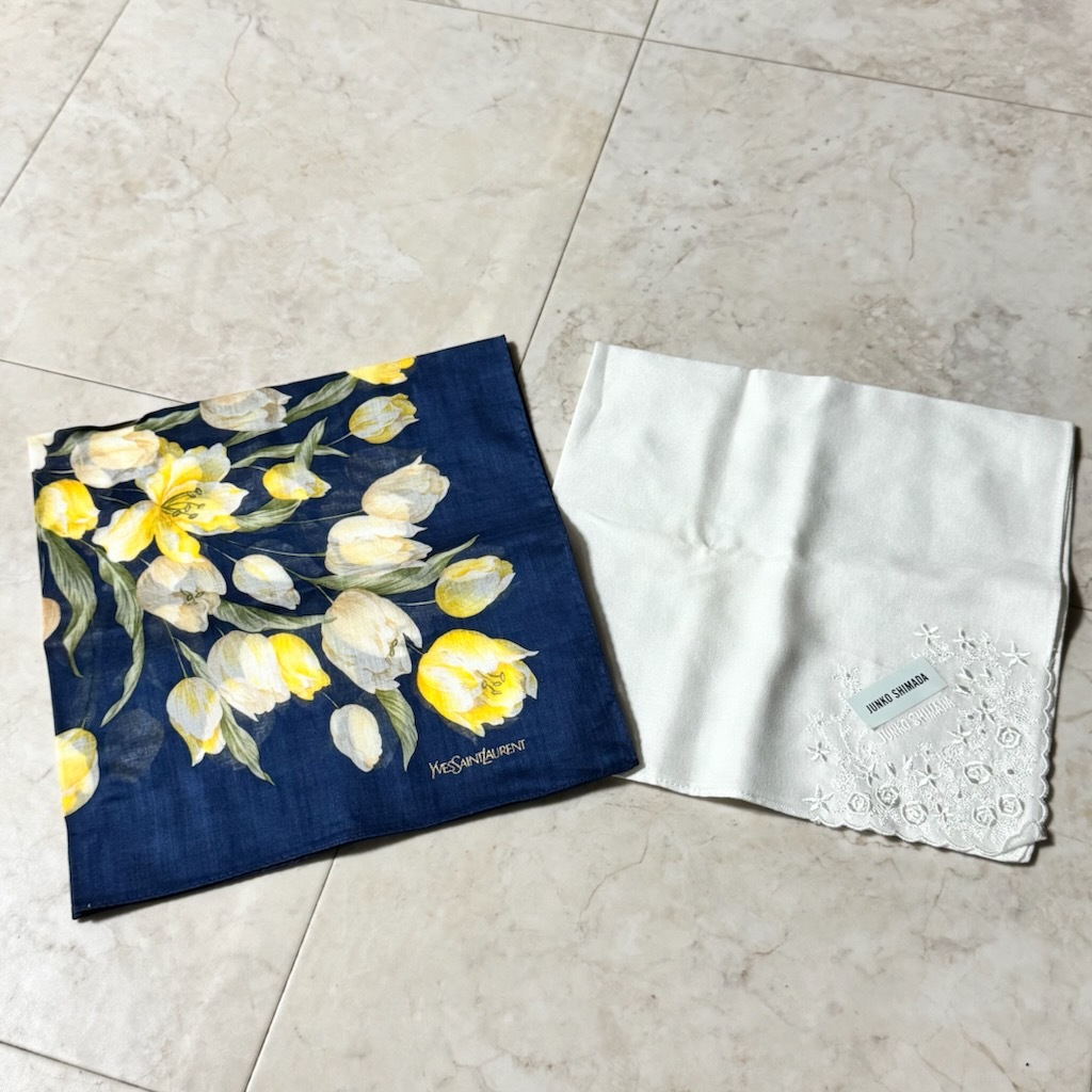 ③メーカー色々 レディース ハンカチ 12枚セット●レノマ イヴサンローラン ギラロッシュなど●未使用品 保管品_画像5