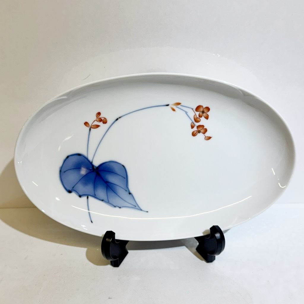 香蘭社/KORANSHA●相思花 オーバルプレート 2枚セット●未使用品・保管品_画像2