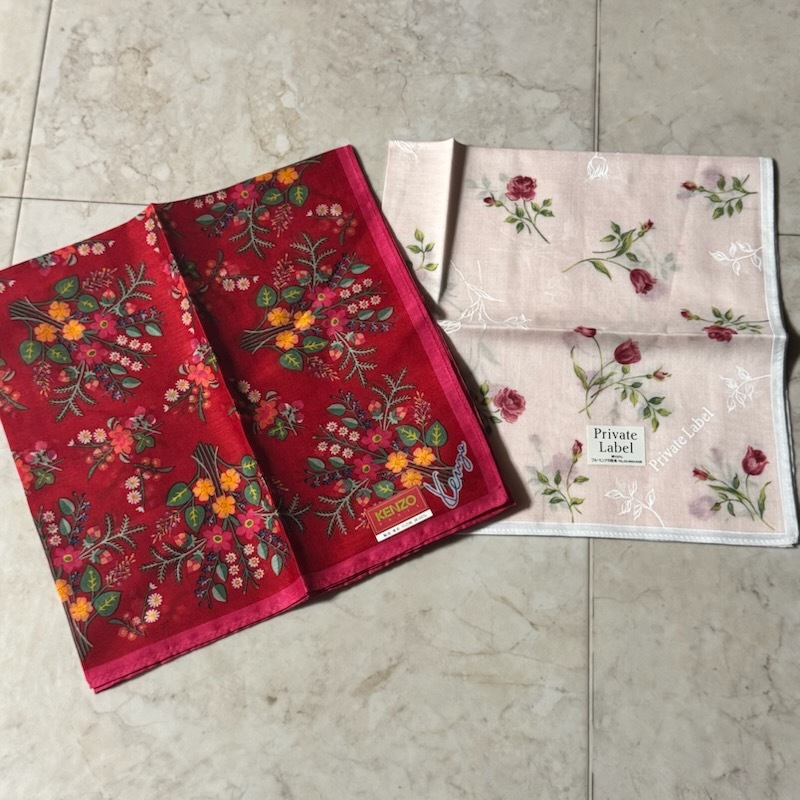 ⑥メーカー色々 レディース ハンカチ 12枚セット●マリクレール ウンガロ イブサンローランなど●未使用品 保管品_画像3