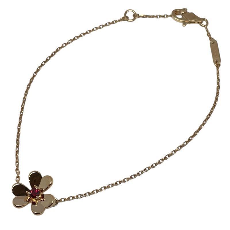 ヴァンクリーフ＆アーペル Van Cleef & Arpels フリヴォルミニ 1P ルビーブレス ピンクゴールド 750PG/ルビー ジュエリー 中古_画像2