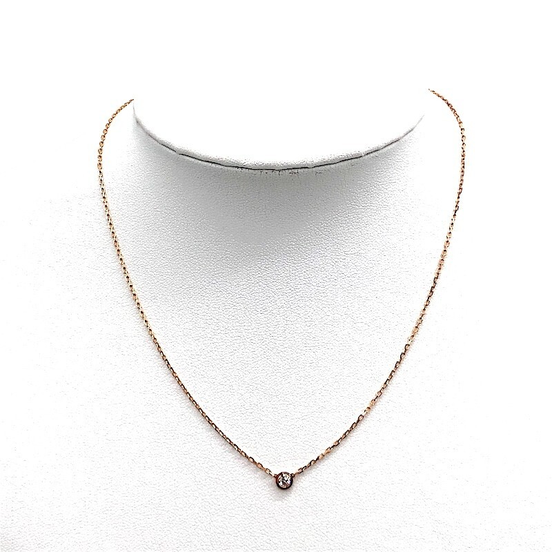 カルティエ Cartier ダムールダイヤネックレス 750PG ピンクゴールド AU750 ジュエリー 中古_画像3