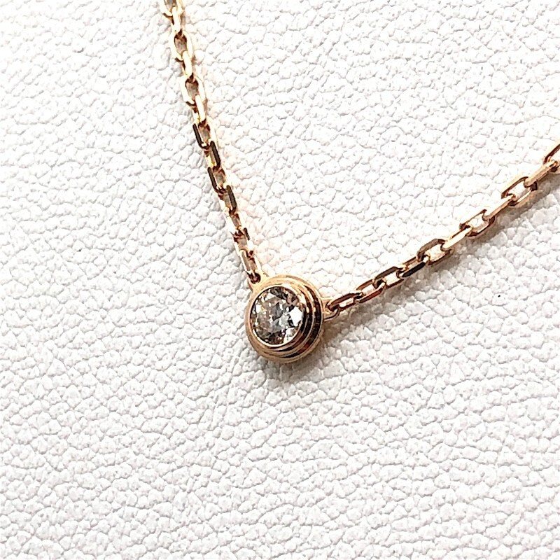 カルティエ Cartier ダムールダイヤネックレス 750PG ピンクゴールド AU750 ジュエリー 中古_画像7
