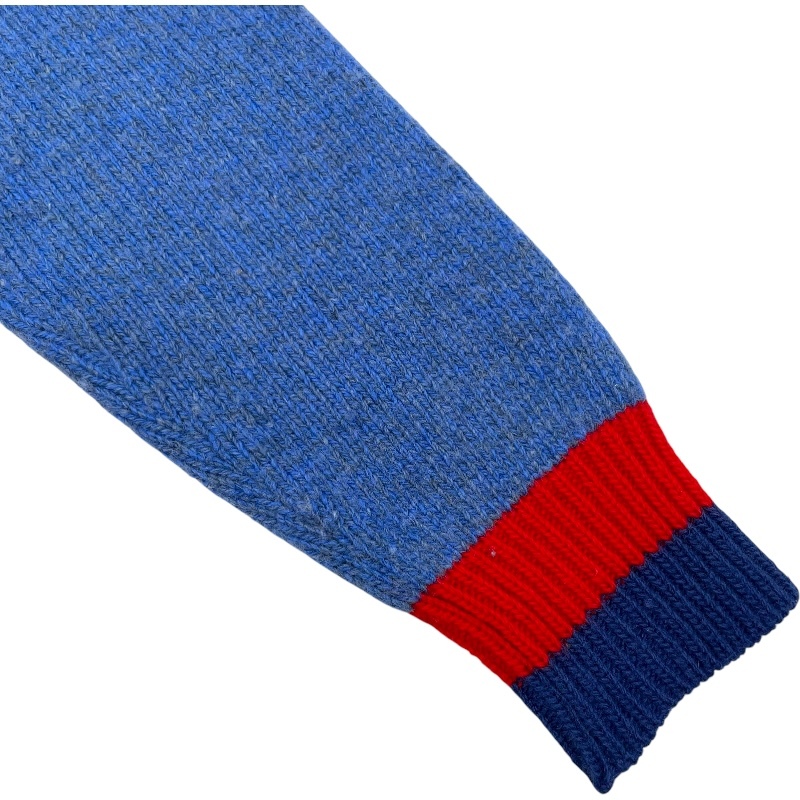 グッチ GUCCI ラビットロゴニットセーター 519831 ブルー 羊毛 セーター レディース 中古_画像6