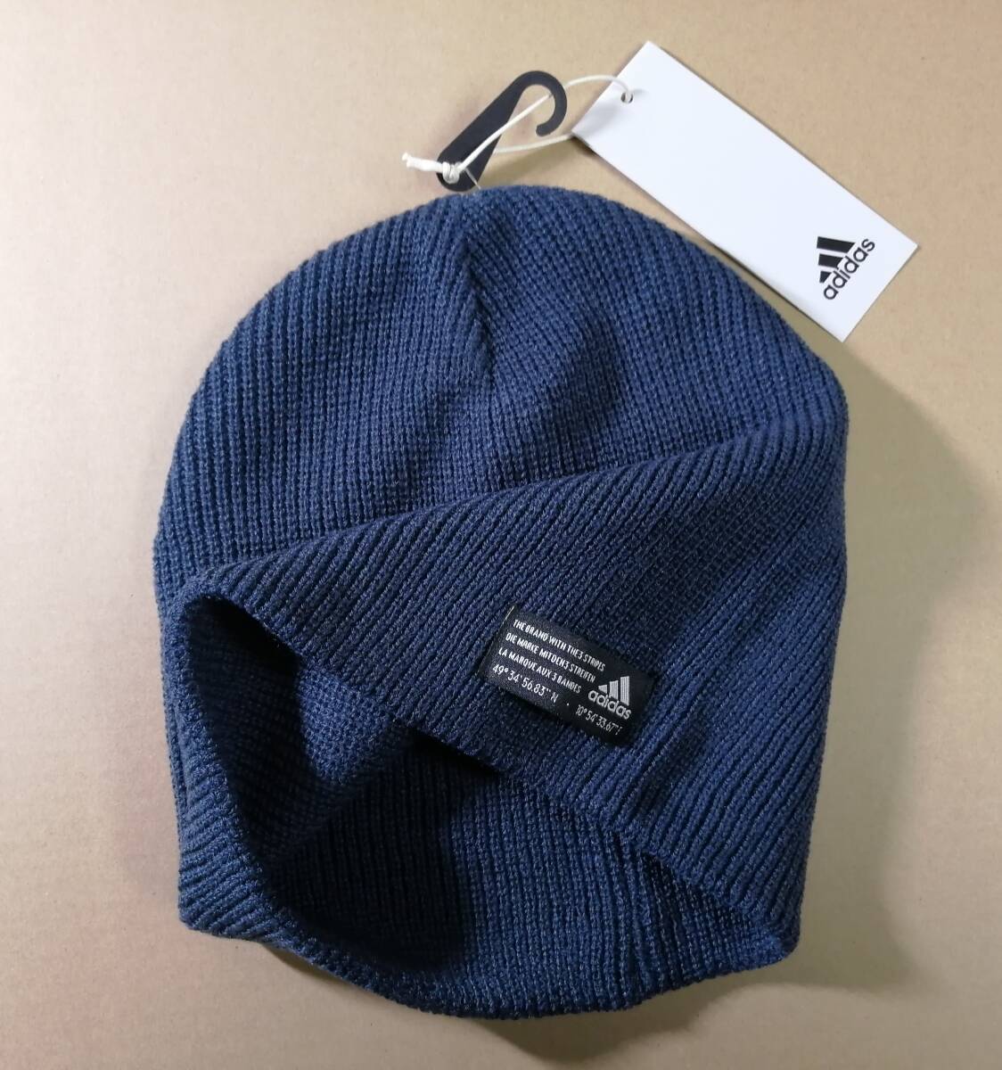 新品／ニットキャップ【adidas★アディダス／GS2114・IRJ35／色：CRENAV／Size（57-60cm）】_画像2