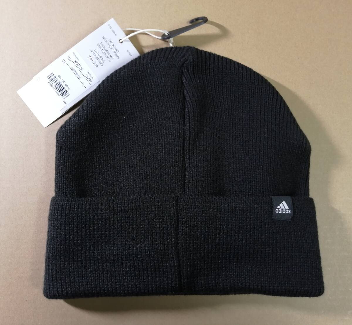 新品／ニットキャップ（黒）【adidas★アディダス／VW697／Size（57-60cm）】_画像2