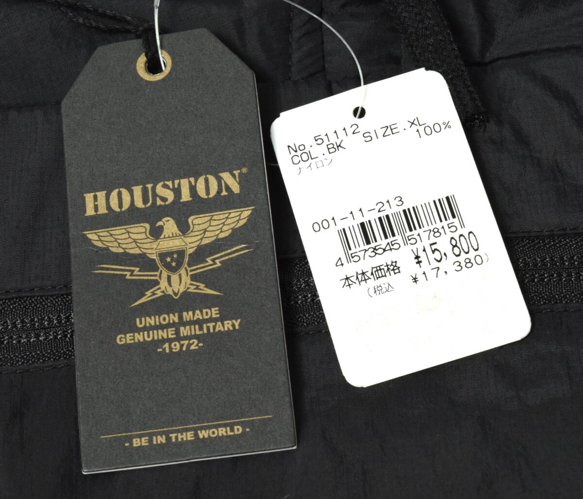 未使用 HOUSTON ヒューストン ブリティッシュアーミー PCS スモック ジャケット XL 裏地フリース 黒 51112_画像7