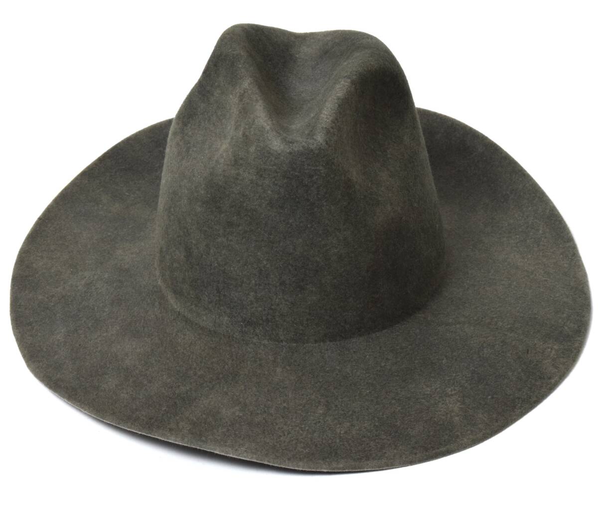 未使用 REINHARD PLANK レナードプランク ウール フェルトハット M イタリア製 カーキ_画像3