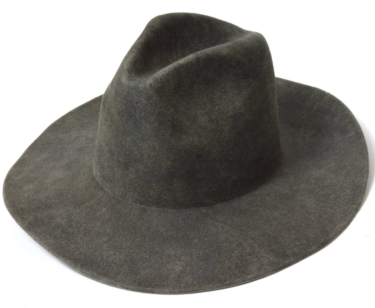 未使用 REINHARD PLANK レナードプランク ウール フェルトハット M イタリア製 カーキ_画像2