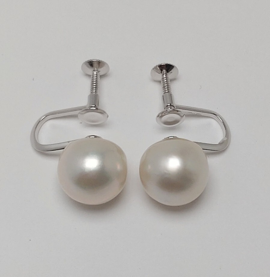 ∮真珠専門館∮ マベ真珠 イヤリング 10mmUP SV 大特価 (税込み価格)_画像2