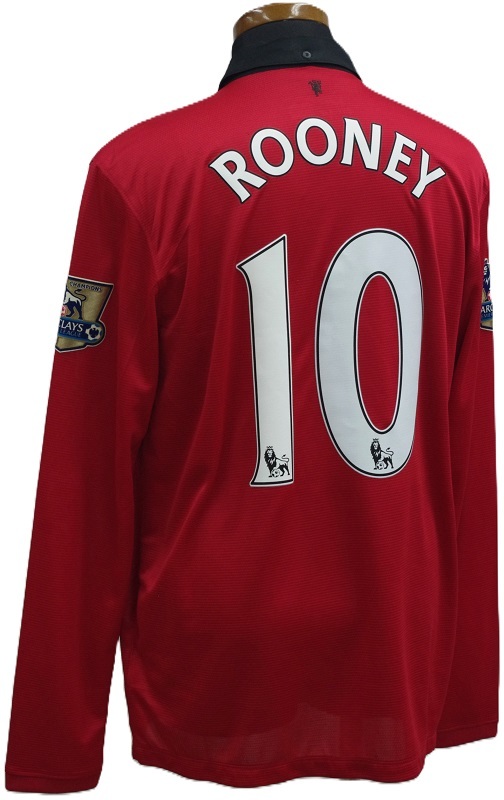 ￥１～USED #10 ルーニー 13/14 マンチェスターユナイテッド 長袖 HOME 正規品_画像2