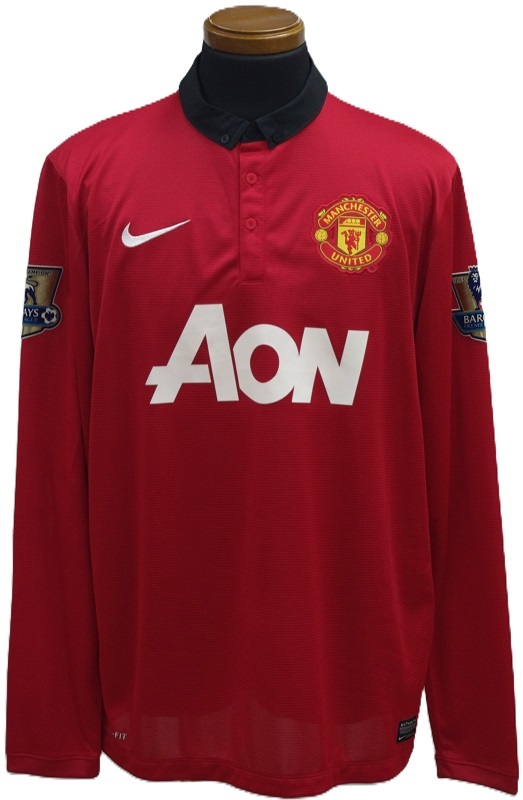 ￥１～USED #10 ルーニー 13/14 マンチェスターユナイテッド 長袖 HOME 正規品_画像1