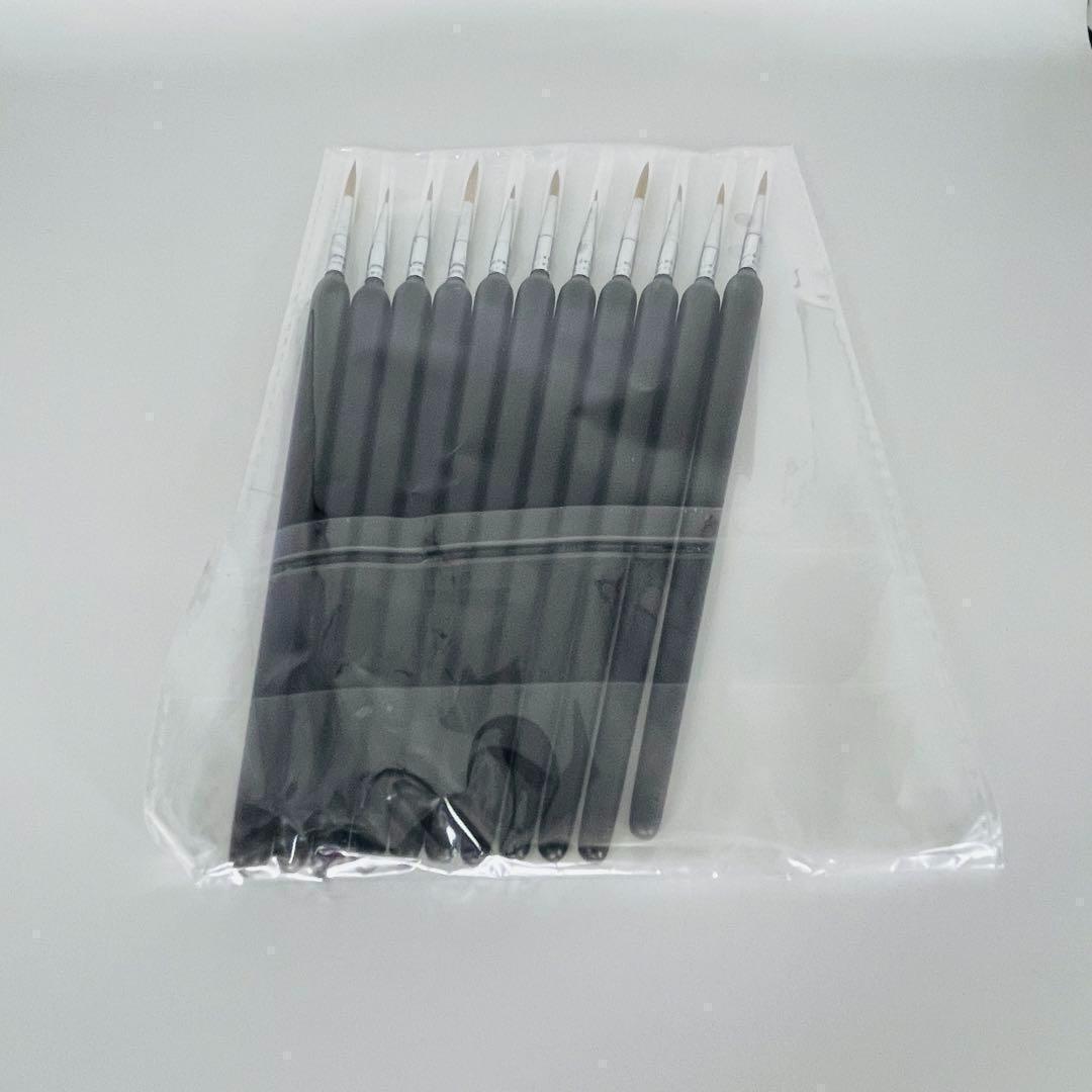 細筆 極細 塗装筆 絵筆 プラモデル ペイント 水彩画 11本 模型 フィギア 面相筆 水彩筆 アクリル筆 油絵筆 美術 画筆 絵手紙 ガンプラ _画像6