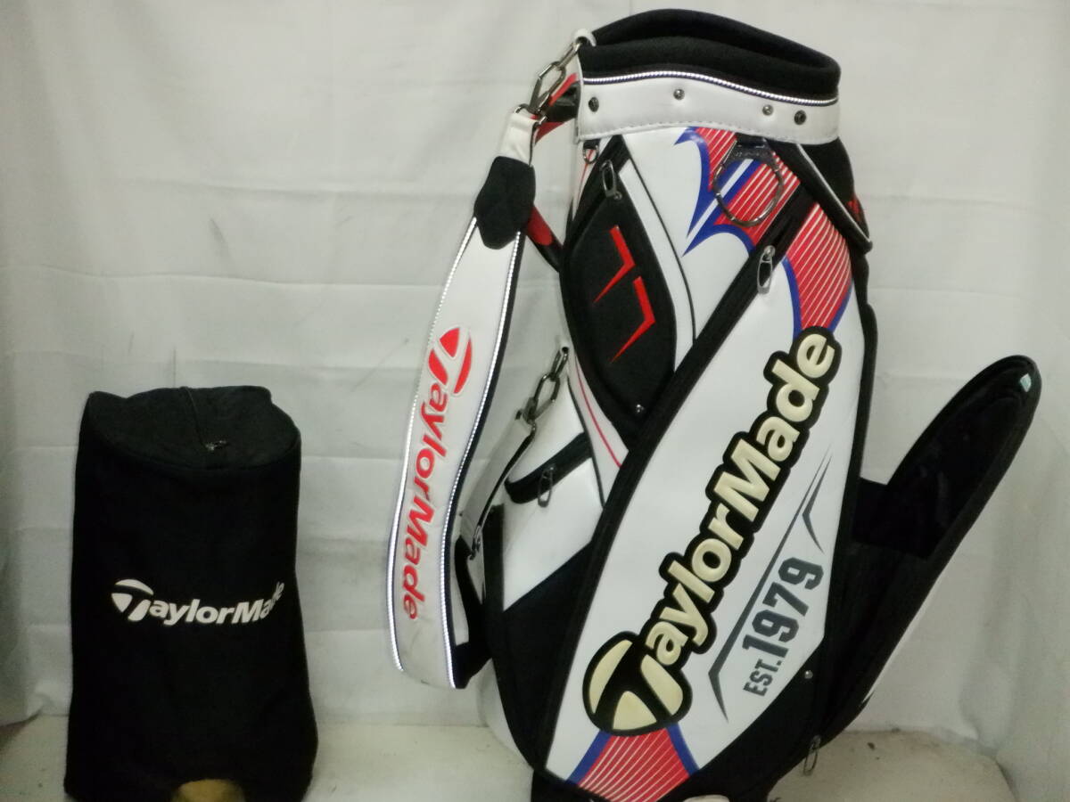 TaylorMade テーラーメイド9.5型 アスリート　スタッフ★中古★(WHxBKxRED)ゴルフ キャディバック_画像1