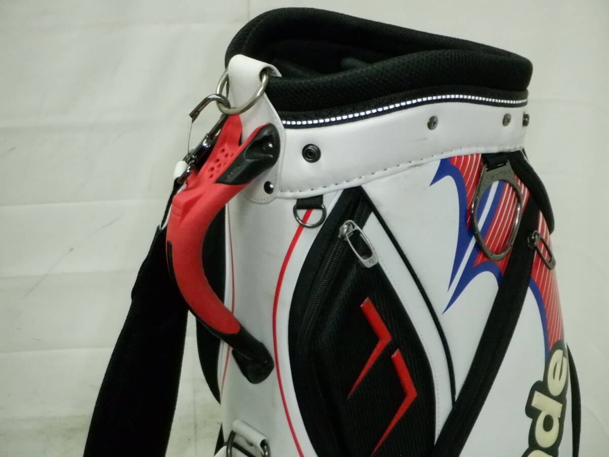 TaylorMade テーラーメイド9.5型 アスリート　スタッフ★中古★(WHxBKxRED)ゴルフ キャディバック_画像3