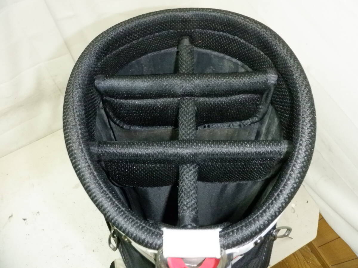 TaylorMade テーラーメイド9.5型 アスリート　スタッフ★中古★(WHxBKxRED)ゴルフ キャディバック_画像6