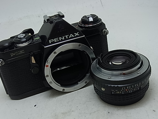 ☆ PENTAX ME (BL)+SMC PENTAX A 50mmF1.7 (ボディ及びレンズ共に点検整備清掃済み!レンズの中程に薄曇り有り!)☆_画像2