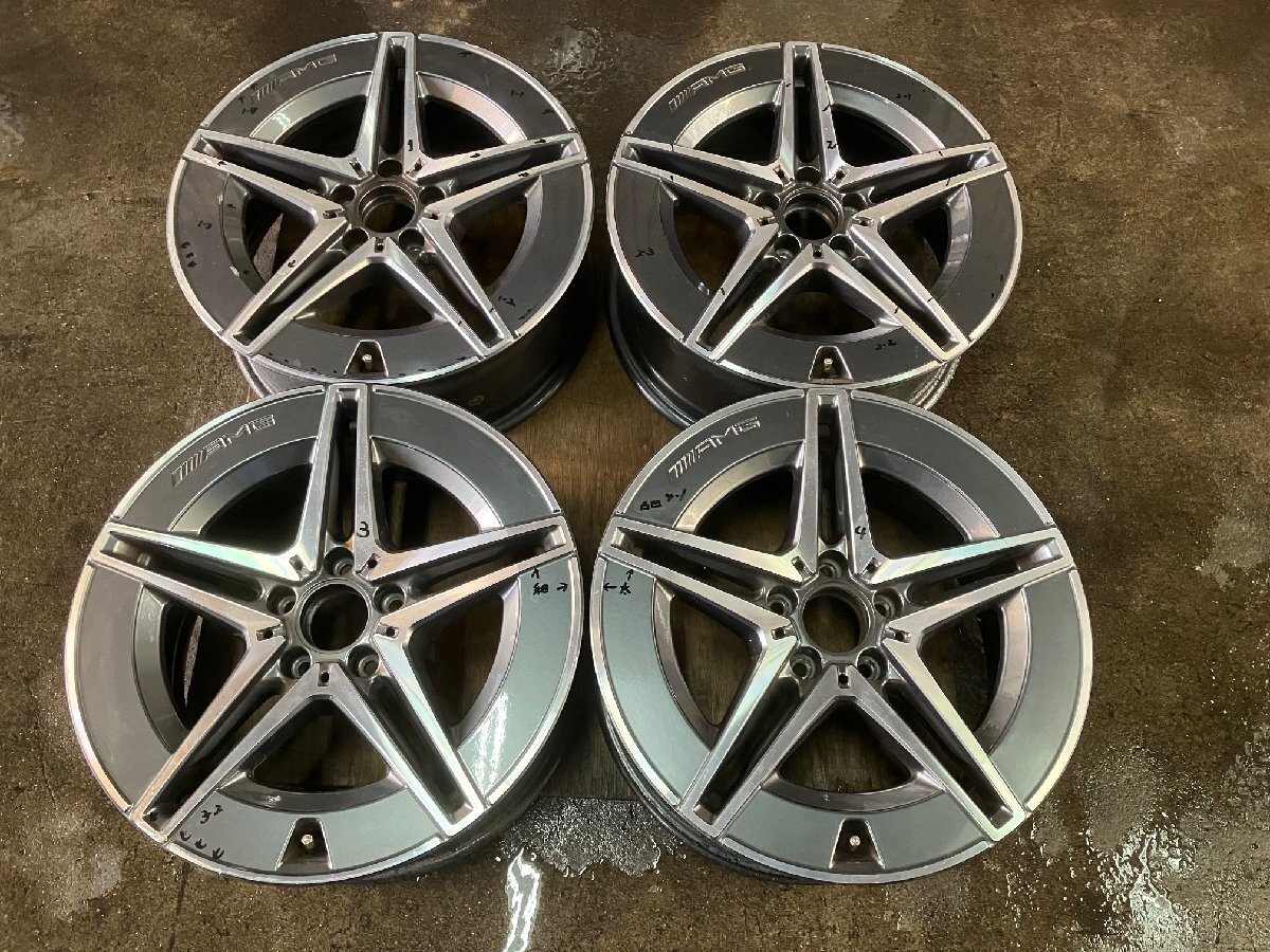 ベンツ　Cクラス W206 S206　ホイール　AMG　F: 7.5J 18インチ ET40 R: 8.5J ET52　4本　傷あり/ A2064011700 A2064011800 / アルミ_画像1