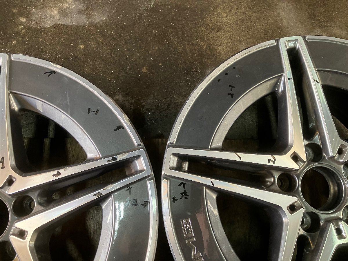 ベンツ　Cクラス W206 S206　ホイール　AMG　F: 7.5J 18インチ ET40 R: 8.5J ET52　4本　傷あり/ A2064011700 A2064011800 / アルミ_画像2