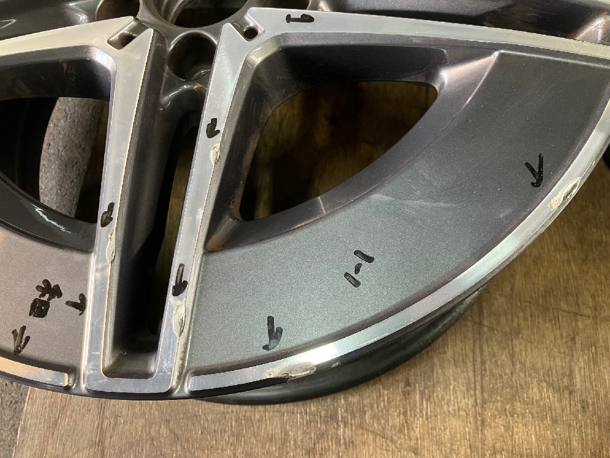 ベンツ　Cクラス W206 S206　ホイール　AMG　F: 7.5J 18インチ ET40 R: 8.5J ET52　4本　傷あり/ A2064011700 A2064011800 / アルミ_画像3