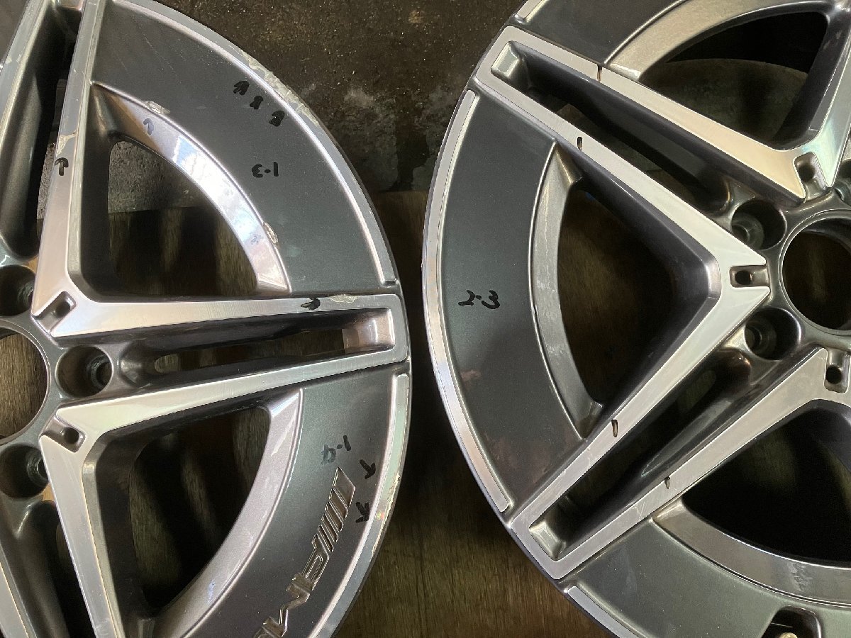 ベンツ　Cクラス W206 S206　ホイール　AMG　F: 7.5J 18インチ ET40 R: 8.5J ET52　4本　傷あり/ A2064011700 A2064011800 / アルミ_画像5